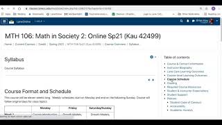 Math 106 Course Tour