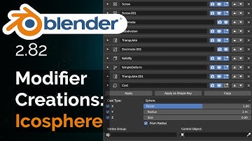 Blender 2.82 Modifier Creations: Icosphere (Non-Destructive Workflow)