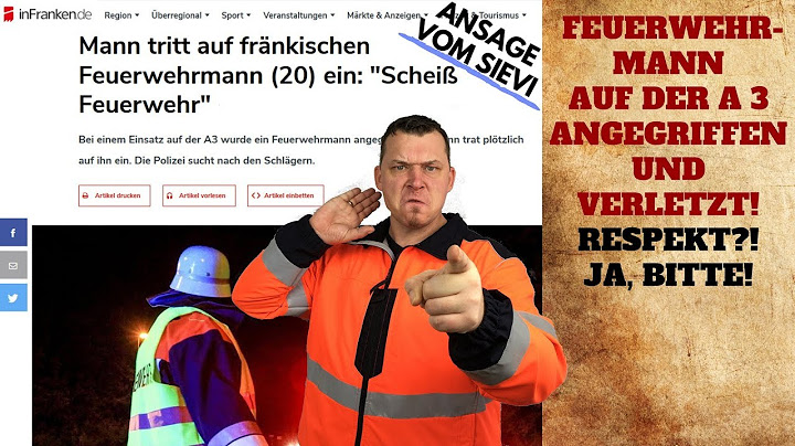 Feuerwehrmann auf der A3 angegriffen und verletzt! Respekt?! JA, BITTE!