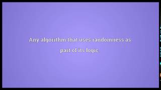 Randomized algorithm Meaning | Wordogram