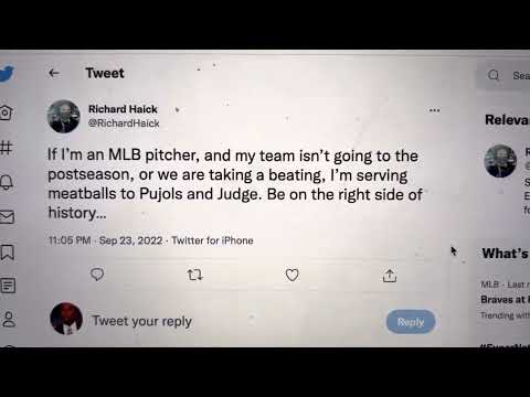 Hey Richard Haick, Zennie62 Vlogger, I Disagree: MLB Pitchers Must Throw Best Stuff To Pujois, Judge