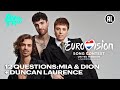 Capture de la vidéo 12 Questions: Mia Nicolai & Dion Cooper + Duncan Laurence: Eurovisie Songfestival 2023