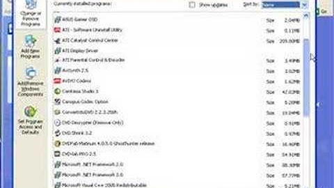 how to remove an application in windows xp
