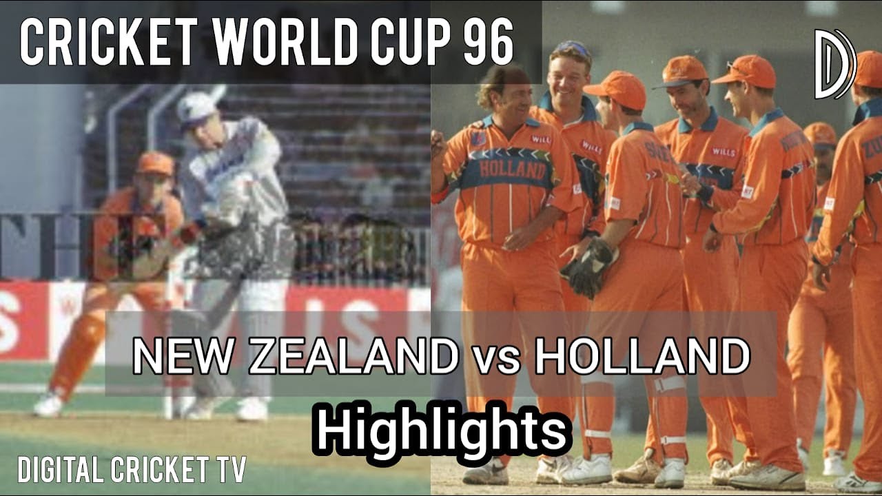 CRICKET WORLD CUP 96 / NEW ZEALAND vs HOLLAND / 4th Match / Highlights / DIGITAL CRICKET TV