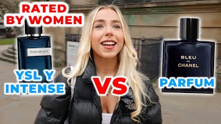 BLEU DE CHANEL PARFUM vs YSL Y EDP INTENSE 💋 Women's Reactions | Which Fragrance Is More Sexy?