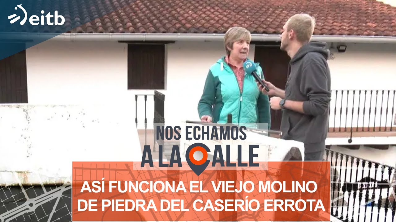 Así funciona el viejo molino de piedra del caserío Errota en Orendain