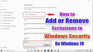 How to Add or Remove Exclusions to Windows Defender Security Center on Windows 10
