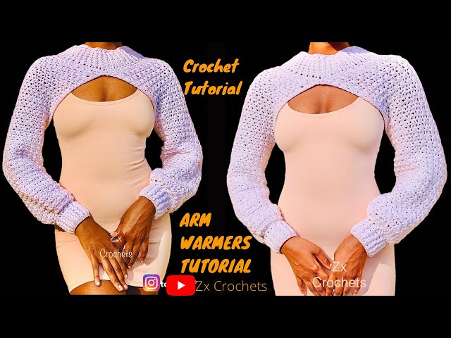 Crochet Arm Warmers Sweater Tutorial | Beginner Friendly | All‬