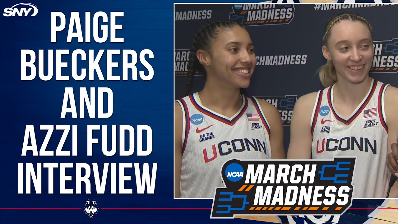 Paige Bueckers and Azzi Fudd happy to share the NCAA Tournament floor together