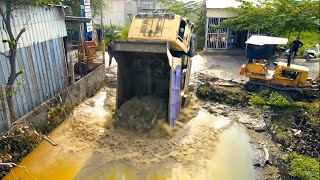 Skills​ Driver​ Bulldozer D20, Dump truck 5Ton Unloading, Processing Filling up land