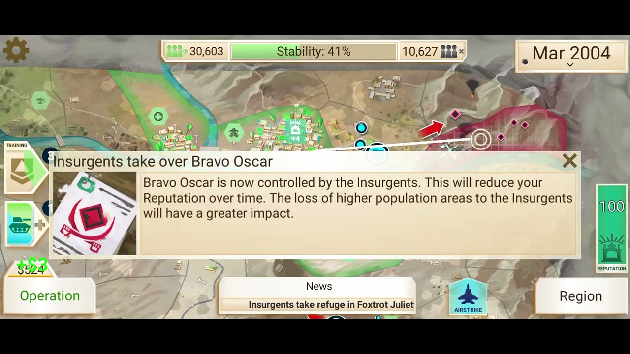 Playing Rebel inc with cheats