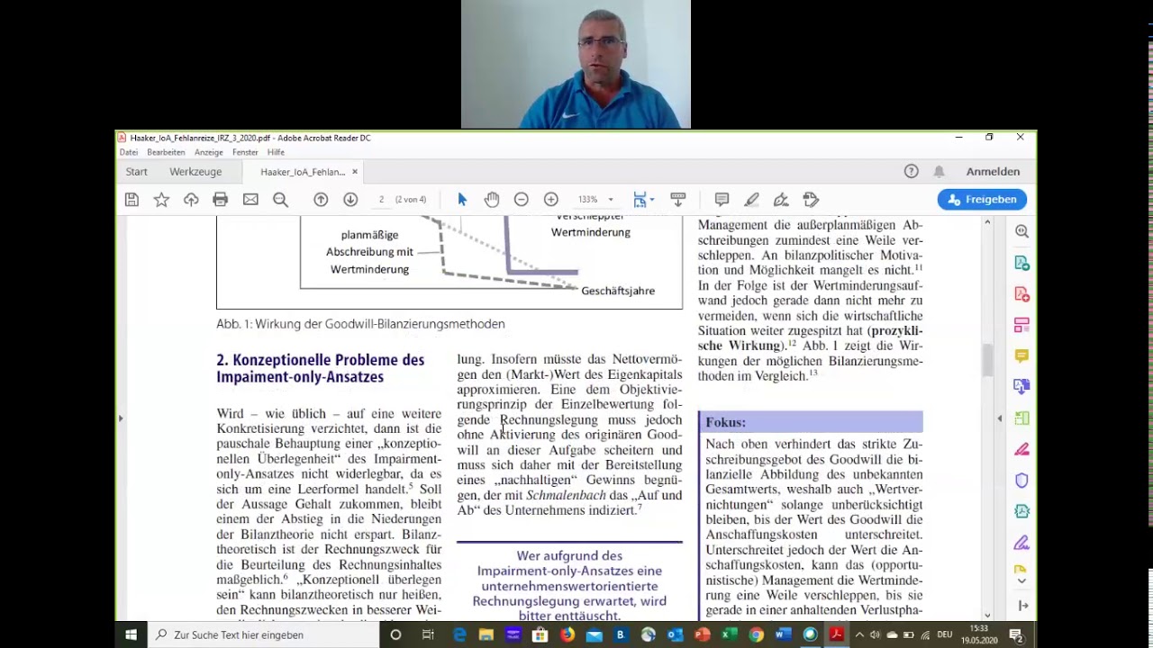 Haaker: IRZ 3/2020, Impairment-only-Ansatz und Fehlanreize VIDEO