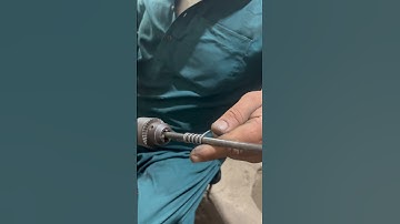 Simple Iron Spring Making on Drill Machine | Easy Steel Wire Spring #shorts