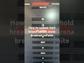 How to update hold breath button arena breakout infinite