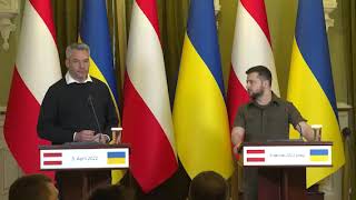 Пресс-конференция Президента Украины Владимира Зеленского и Канцлера Австрии Карла Нехаммера