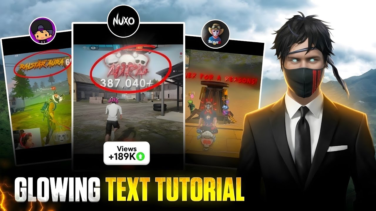 Glowing Text Tutorial Like @bonex4_ff & @nuxoff In Capcut||💀🚀#freefire ...