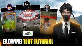 Glowing Text Tutorial Like @bonex4_ff &amp; @nuxoff In Capcut||💀🚀#freefire 