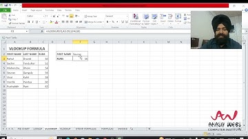 MS-EXCEL | Use of VLOOKUP Formula | Akash Webs Computer Institute | Akashdeep Singh