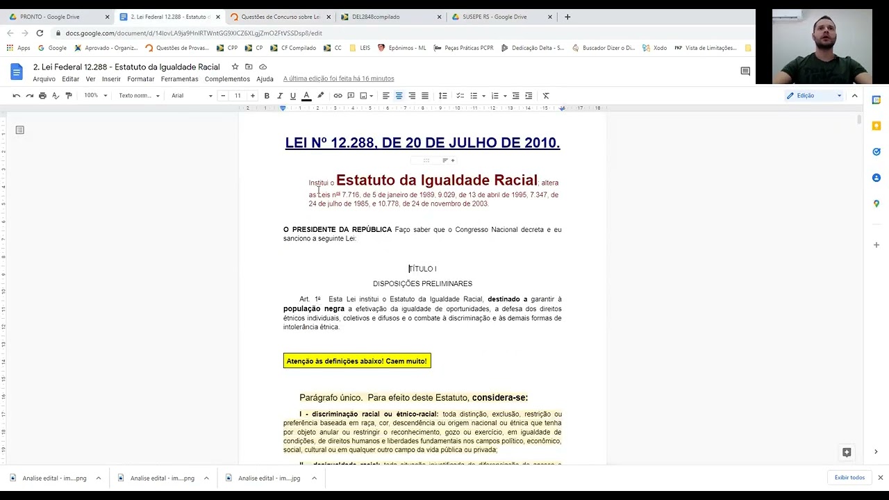 2 - QUESTÕES Lei Federal 12.288/10 - Igualdade Racial