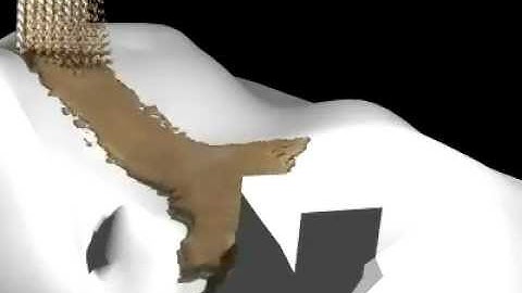 Teste de simulação de flúido no Art of Illusion