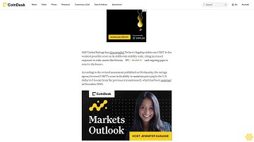 S&P Downgrades Tether