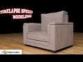 blender speed modeling large chair timelapse free model