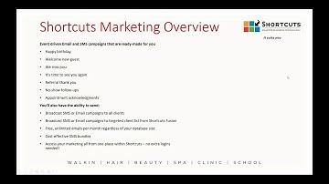 Shortcuts Marketing Overview