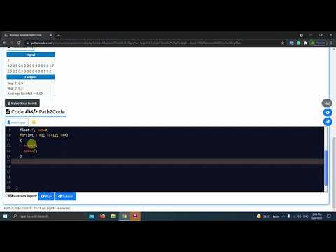 C++ 102  Average Rainfall