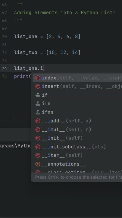 Adding Elements in Python Lists | Python Shorts - YouTube image.