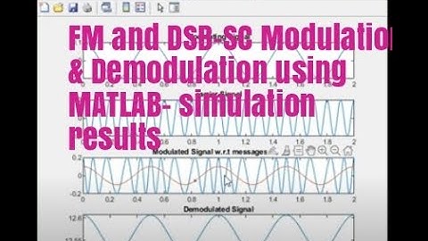 Simulation results for of FM and DSBSC modulation and demodulation using MATLAB