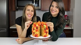 Easy Fall Foliage Cake and Nail Art I CHELSWEETS