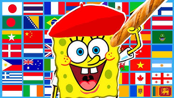 SpongeBob in different languages meme