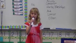 Jenna singing Part of Your World in her first grade talent show