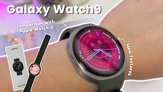 Samsung Galaxy Watch9 (silver) 🌸💫 unboxing, new vitals & AI features + Apple Watch 11 Comparison