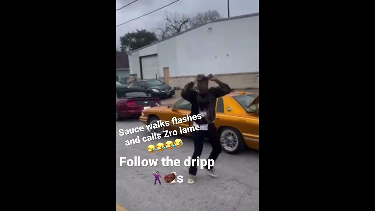 Sauce Walka flashes during video shoot  #saucewalka #tsf #Zro #Htownremix