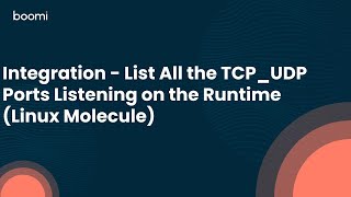 Integration - List All the TCP_UDP Ports Listening on the Runtime (Linux Molecule)