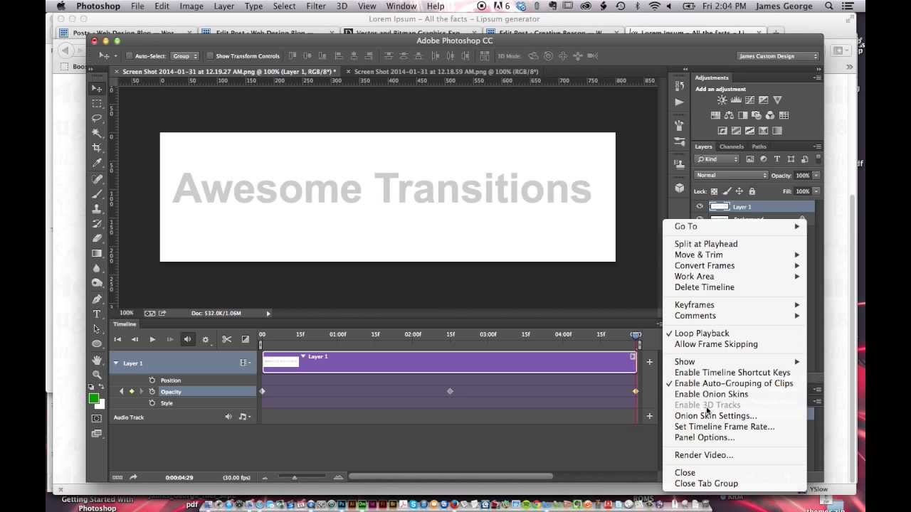 photoshop cc animation gif