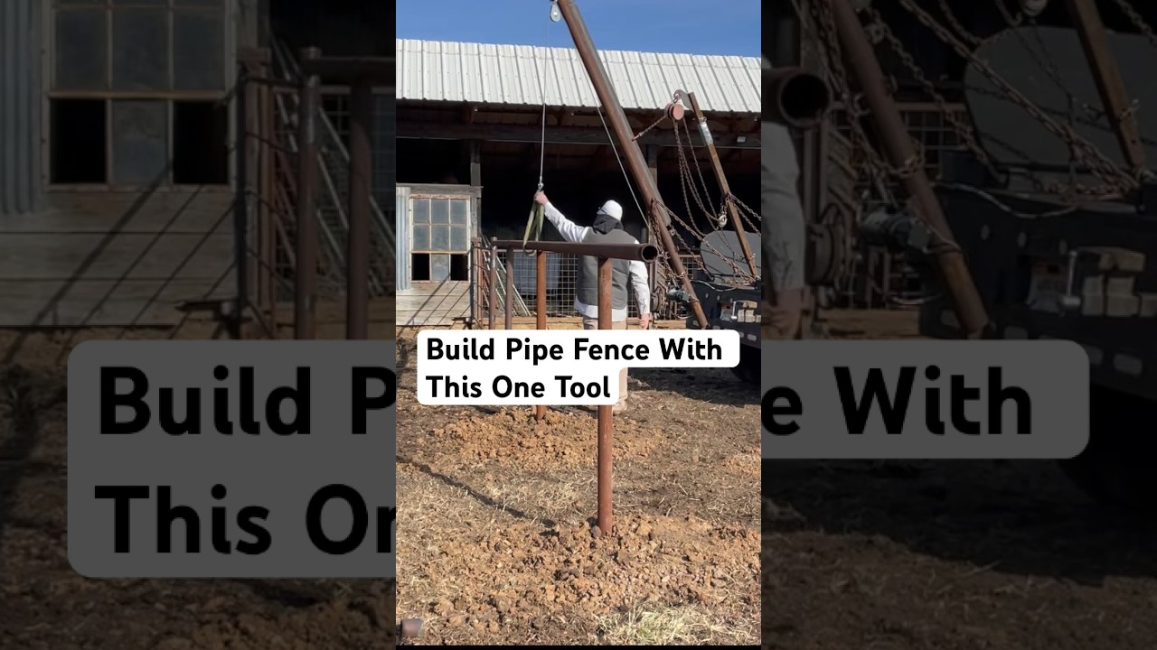 Build Pipe Fence With This One Tool #rigwelder #farm #fencebuild #stickwelding #pipe fence