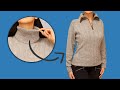 How to transform the funnel neck of the sweater in 5 minutes  fashionable and comfortable