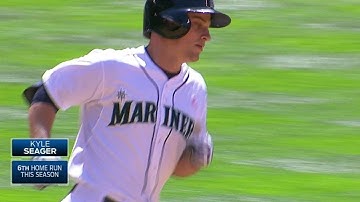 KC@SEA: Seager takes Guthrie deep for a two-run homer