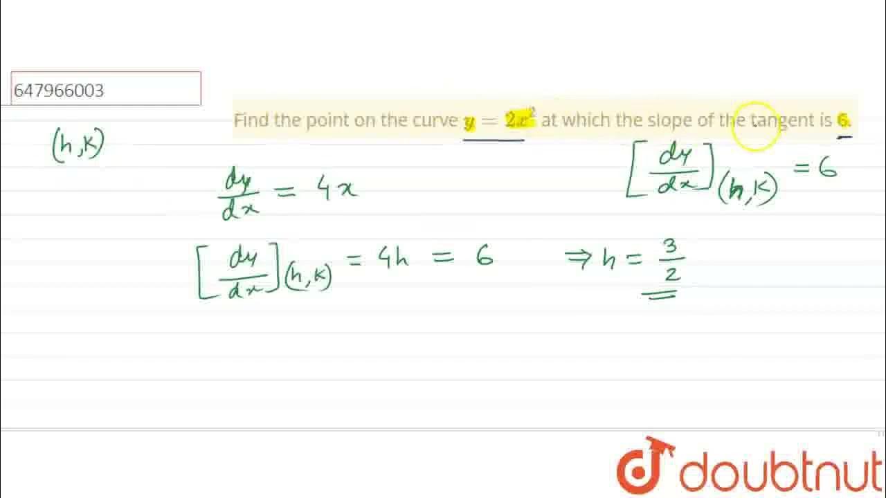 Find the equation of the tangent to the curve y 2 4x 5 at 1 3 class