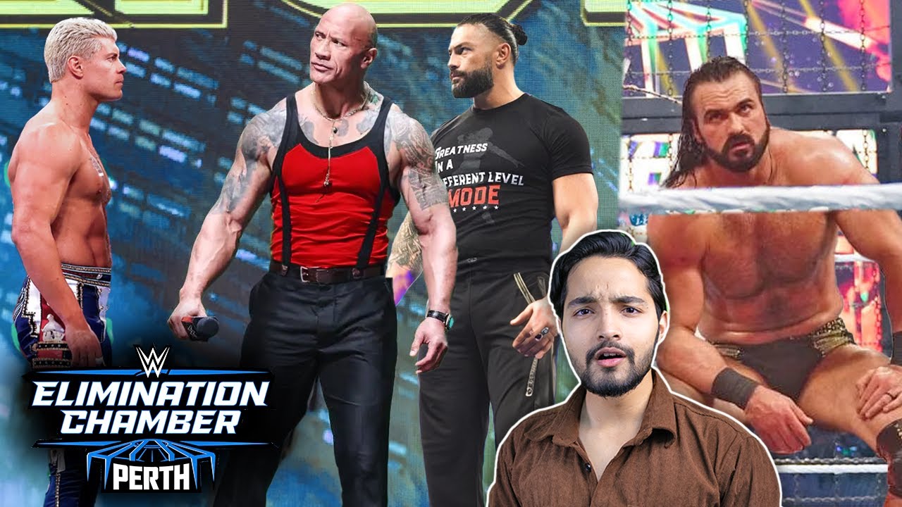 ⁣The Rock & Roman Reigns Raid Elimination Chamber 2024....Drew McIntyre - WWE Chamber Highlights