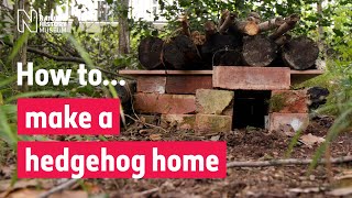 How to make a hedgehog house | Natural History Museum