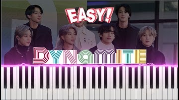 Easy Piano Tutorial - DYNAMITE (BTS)