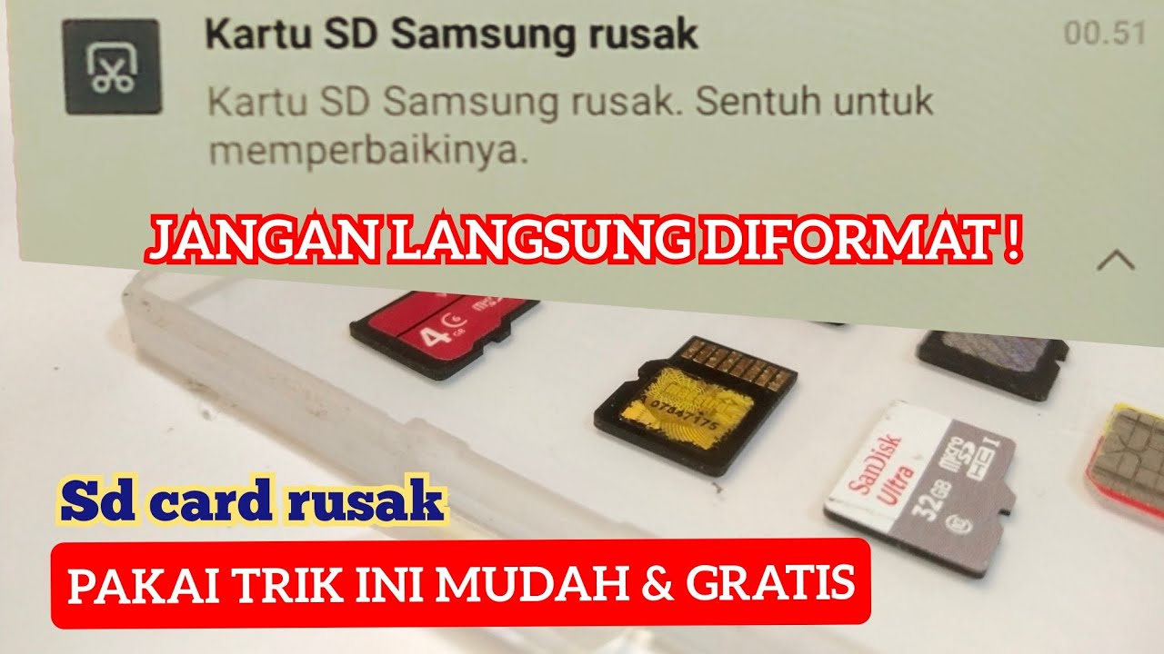 Cara memperbaiki sd card yang tidak terbaca di hp solusi kartu sd