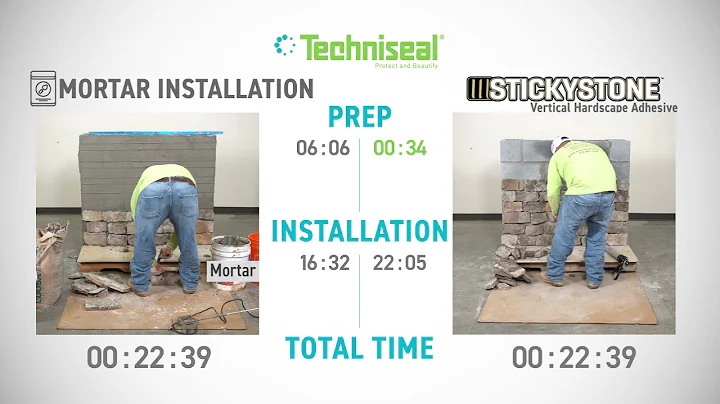 STICKYSTONE Hardscape Adhesive - Comparison Video | Techniseal