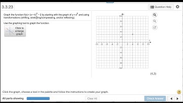 Use Graph Transformation Tool MyMathLab Parabola
