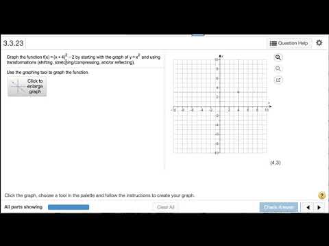 Use Graph Transformation Tool MyMathLab Parabola