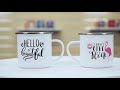 Sublimation 12oz Enamel Mug, heat press, subligoods wholesale store