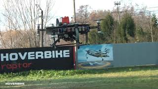 Hoverbike Raptor - krótka prezentacja i próby lotu